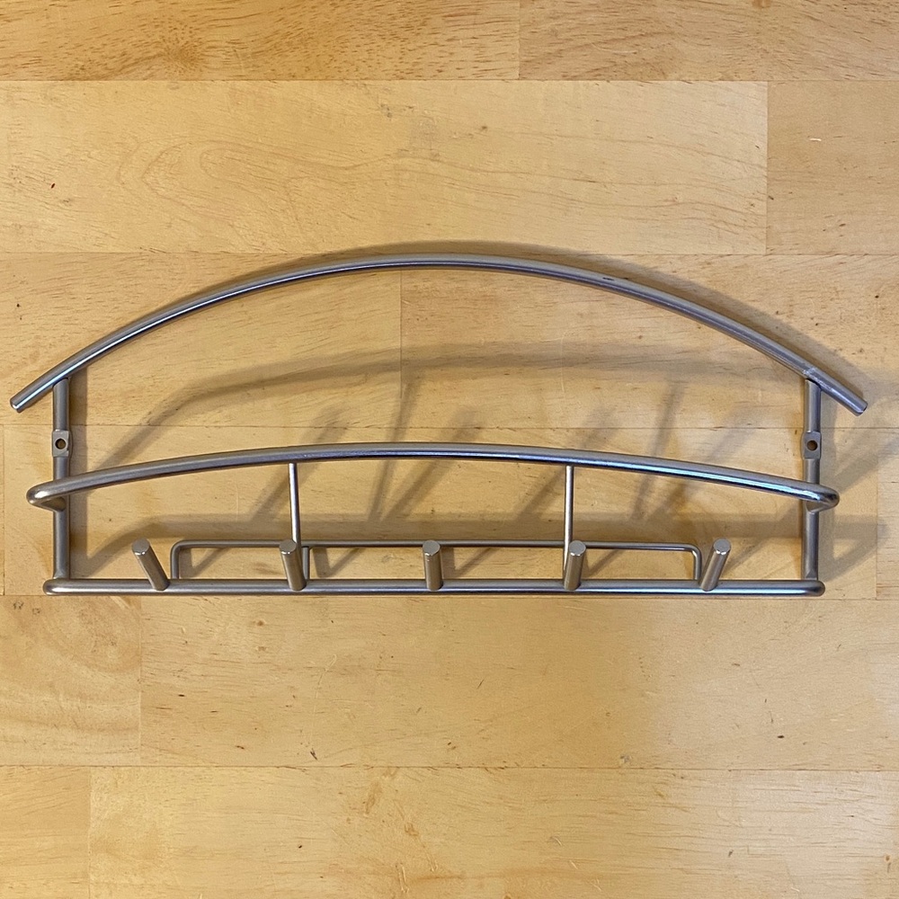 Modern Silver Wall Rack - Picture 2 of 10